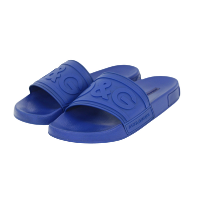 Dolce & Gabbana Logo Sliders | BLUE | SIZE 9