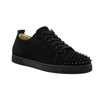 CHRISTIAN LOUBOUTIN LOUIS JUNIOR SPIKE | BLACK SUEDE | SIZE 9