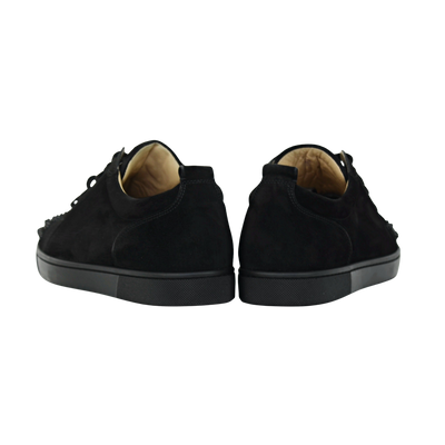 CHRISTIAN LOUBOUTIN LOUIS JUNIOR SPIKE | BLACK SUEDE | SIZE 7