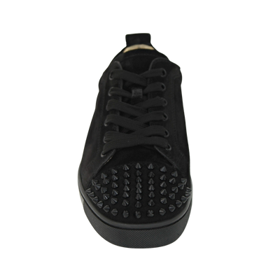 CHRISTIAN LOUBOUTIN LOUIS JUNIOR SPIKE | BLACK SUEDE | SIZE 7