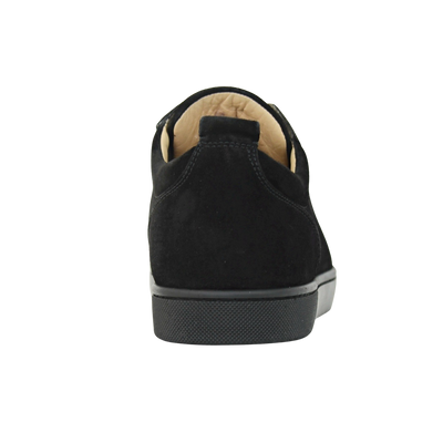 CHRISTIAN LOUBOUTIN LOUIS JUNIOR SPIKE | BLACK SUEDE | SIZE 7