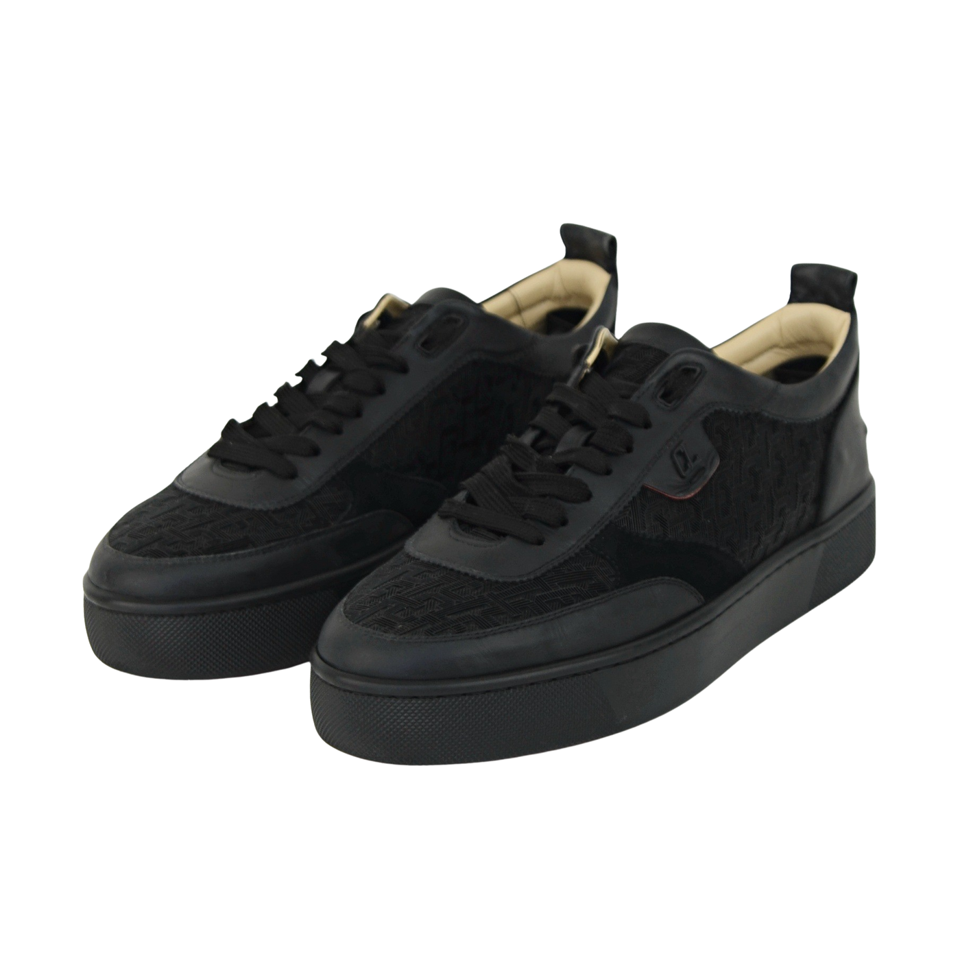 Christian Louboutin Happyrui | Black Monogram | Size 9