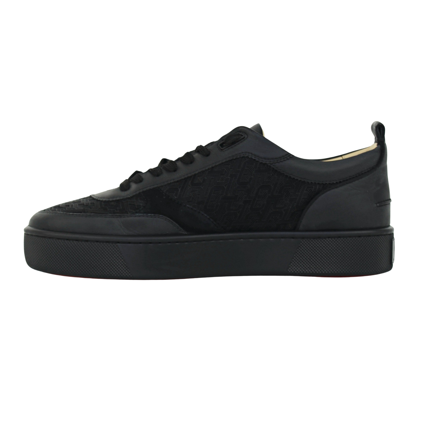 Christian Louboutin Happyrui | Black Monogram | Size 9