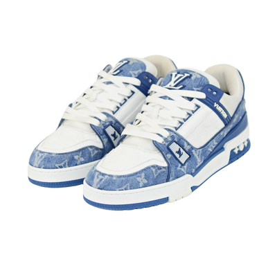 LOUIS VUITTON LV TRAINERS | Blue Denim | SIZE 9