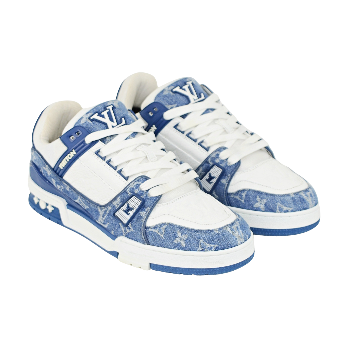 LOUIS VUITTON LV TRAINERS | Blue Denim | SIZE 9