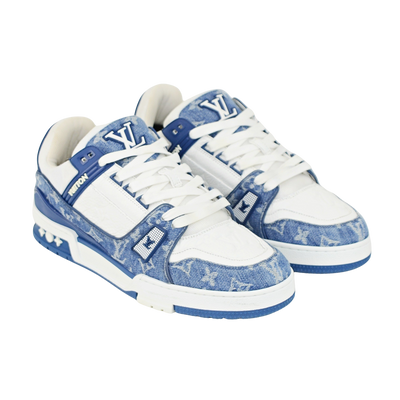 LOUIS VUITTON LV TRAINERS | Blue Denim | SIZE 9