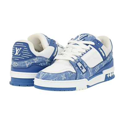 LOUIS VUITTON LV TRAINERS | Blue Denim | SIZE 9