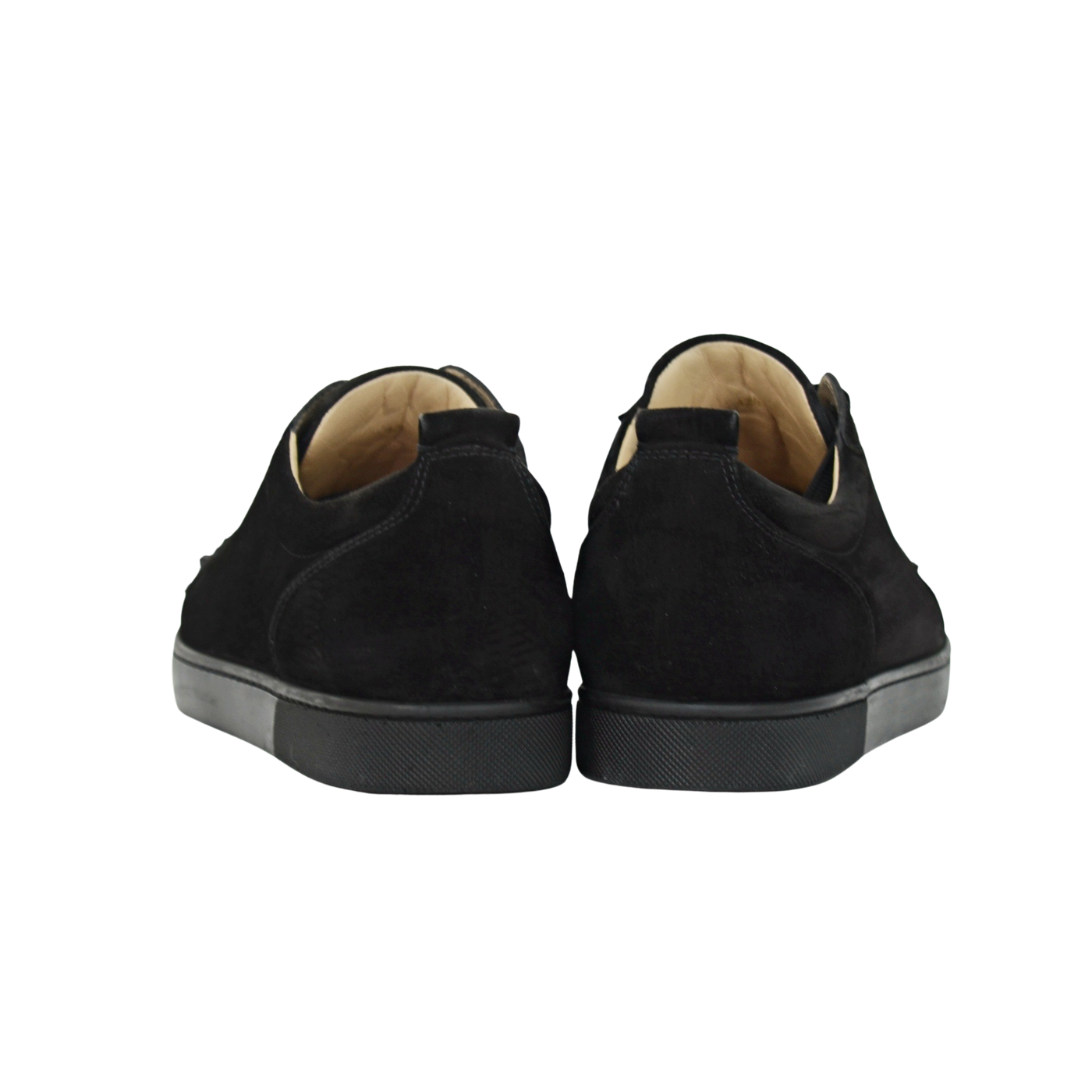 CHRISTIAN LOUBOUTIN LOUIS JUNIOR SPIKE | BLACK SUEDE | SIZE 8.5