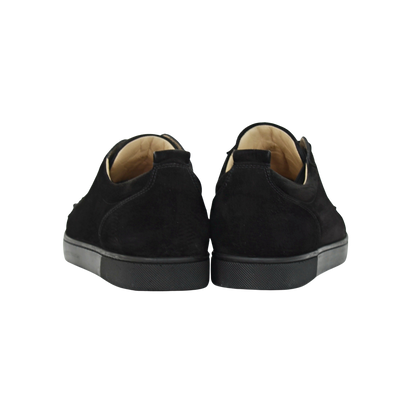CHRISTIAN LOUBOUTIN LOUIS JUNIOR SPIKE | BLACK SUEDE | SIZE 8.5