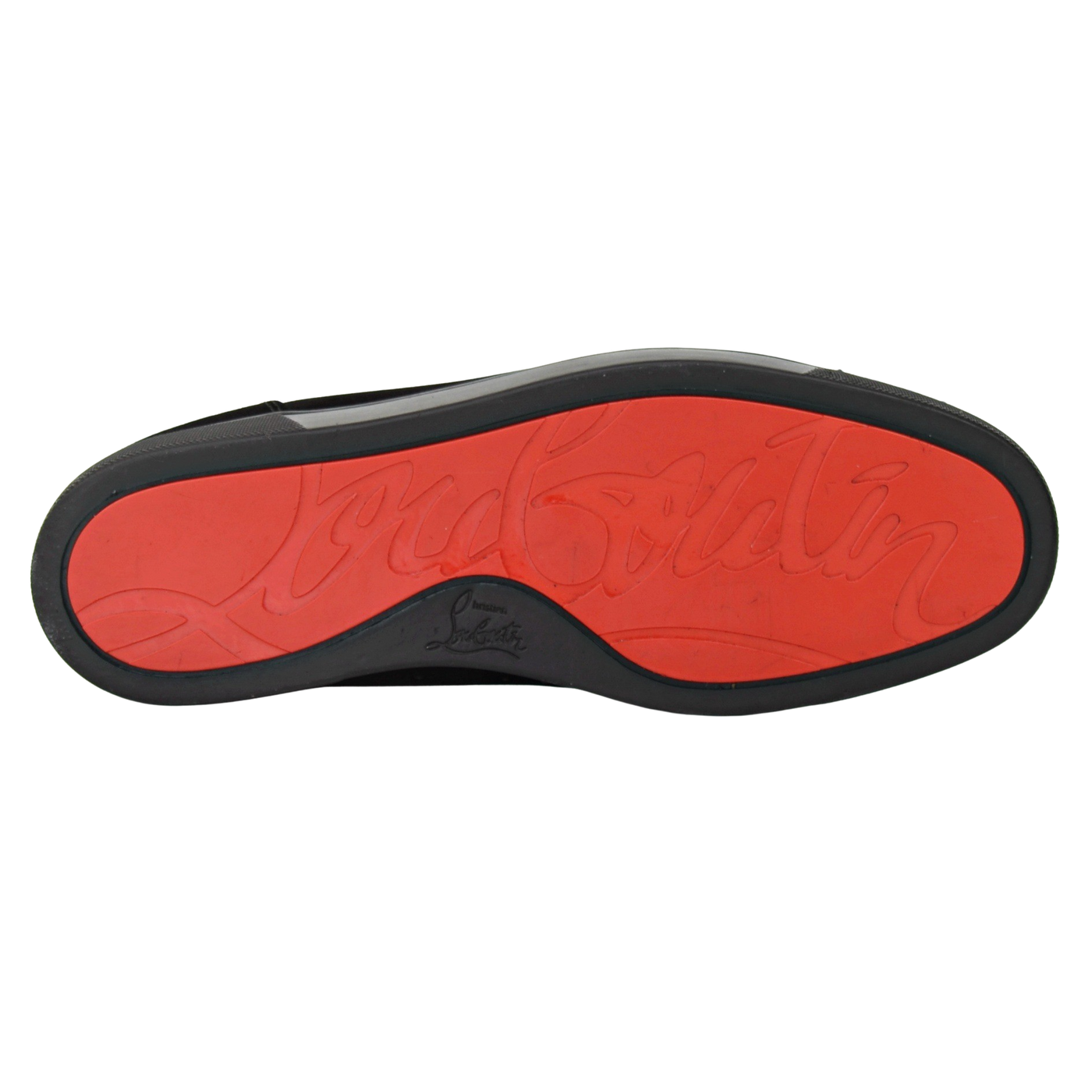 CHRISTIAN LOUBOUTIN LOUIS JUNIOR SPIKE | BLACK SUEDE | SIZE 8.5