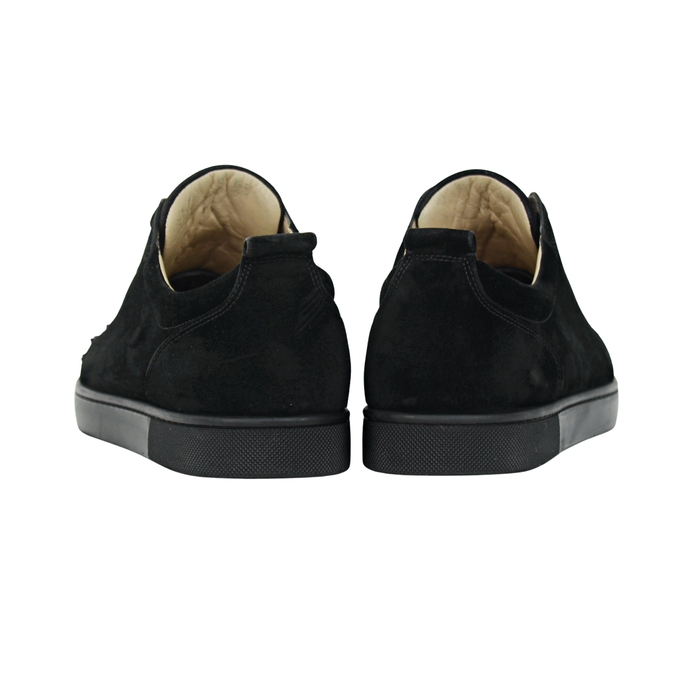 CHRISTIAN LOUBOUTIN LOUIS JUNIOR SPIKE | BLACK SUEDE | SIZE 7.5