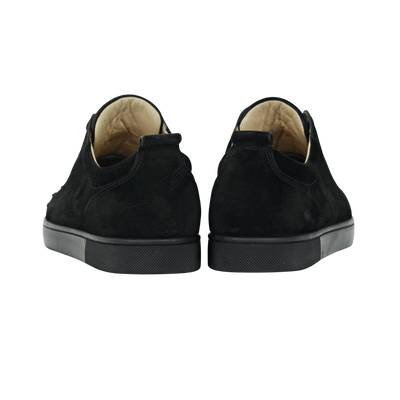 CHRISTIAN LOUBOUTIN LOUIS JUNIOR SPIKE | BLACK SUEDE | SIZE 7.5