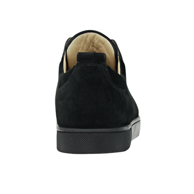 CHRISTIAN LOUBOUTIN LOUIS JUNIOR SPIKE | BLACK SUEDE | SIZE 7.5