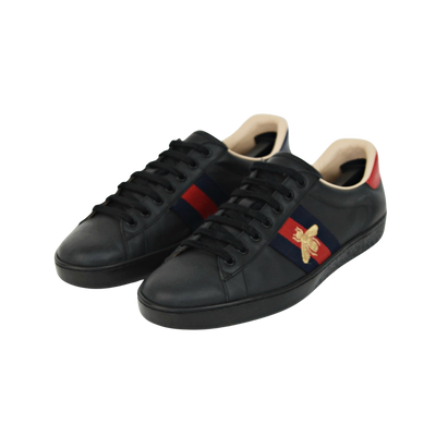 Gucci Ace Embroidered Sneaker | Black | Size 8