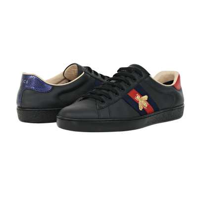Gucci Ace Embroidered Sneaker | Black | Size 8