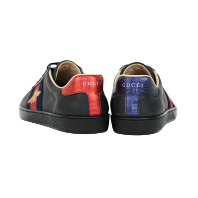 Gucci Ace Embroidered Sneaker | Black | Size 8