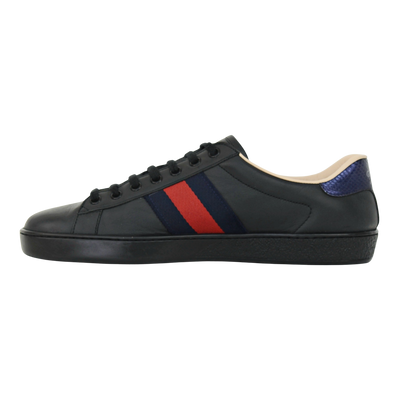 Gucci Ace Embroidered Sneaker | Black | Size 8