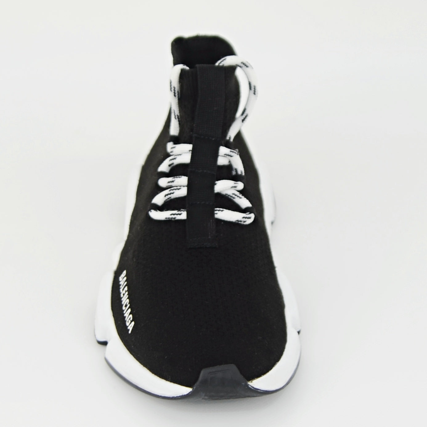 Womens Balenciaga Speed Lace-Up | Black & White | Size 5