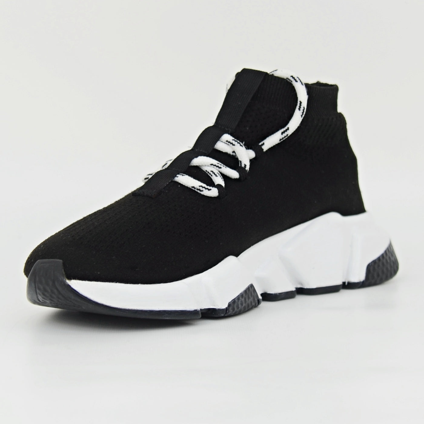 Womens Balenciaga Speed Lace-Up | Black & White | Size 5