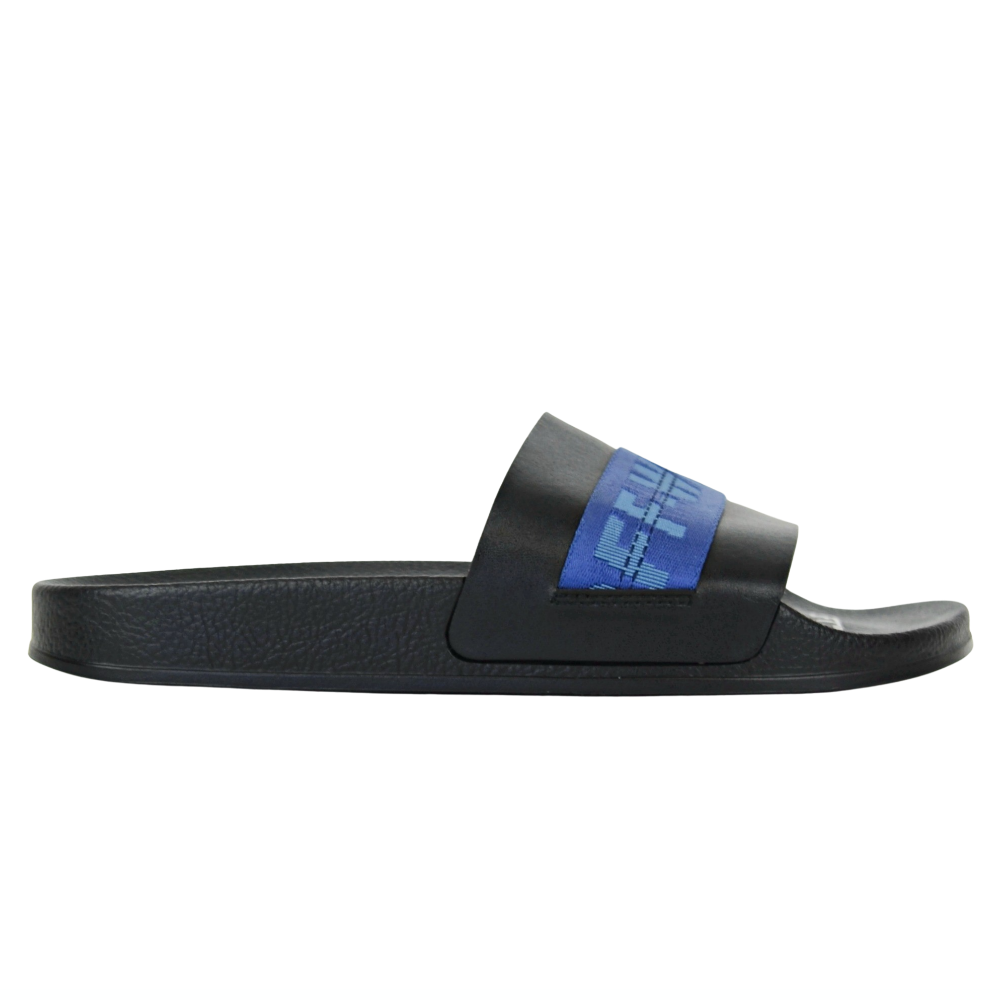 Off-White Industrial Sliders | Black & Blue | Size 8