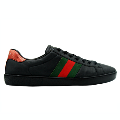 Gucci Ace Embroidered Sneaker | Black | Size 7.5