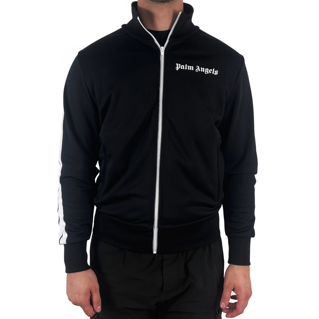 Palm Angels Track Jacket | Black & White | Large